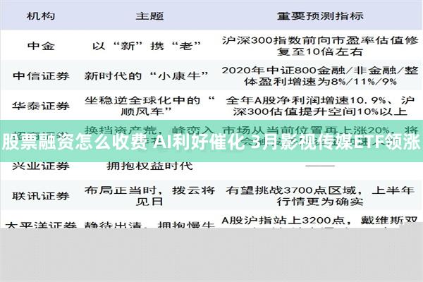 股票融资怎么收费 AI利好催化 3月影视传媒ETF领涨