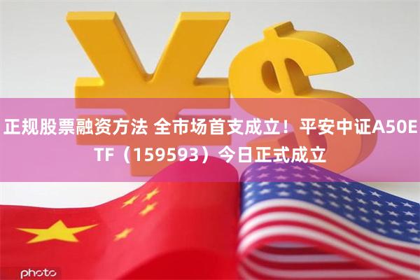 正规股票融资方法 全市场首支成立！平安中证A50ETF（159593）今日正式成立