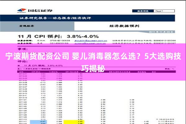 宁波期货配资公司 婴儿消毒器怎么选？5大选购技巧揭秘