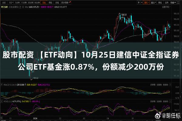 股市配资 【ETF动向】10月25日建信中证全指证券公司ETF基金涨0.87%，份额减少200万份