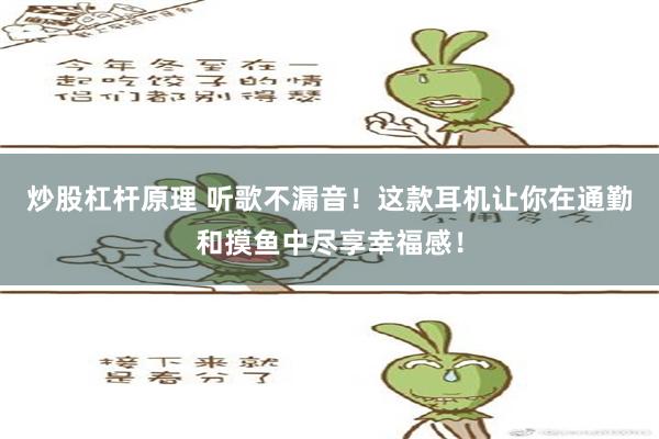 炒股杠杆原理 听歌不漏音！这款耳机让你在通勤和摸鱼中尽享幸福感！